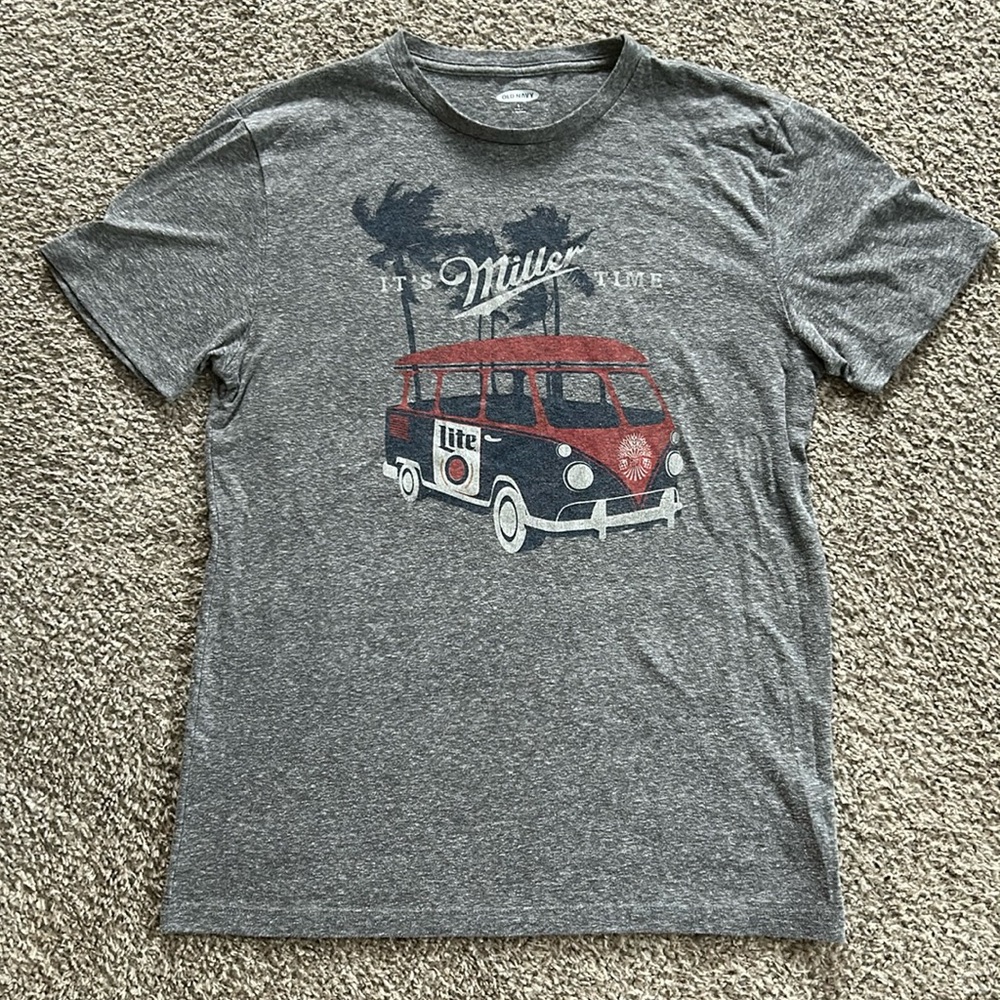 Small Miller Lite Old Navy Distressed Tee